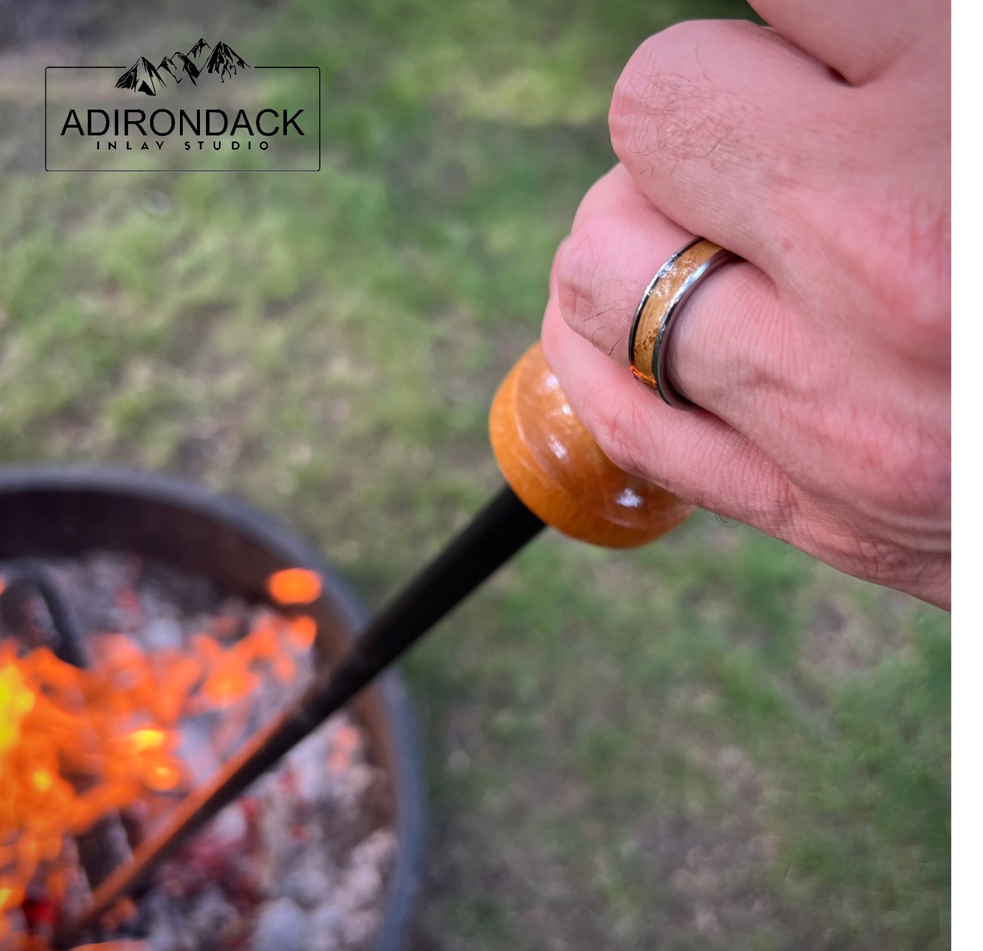6mm Whisky wood Tungsten Carbide Band - Premium Custom Jewelry from Adirondack Inlay Studio LLC - Just $118! Shop now at Adirondack Inlay Studio LLC